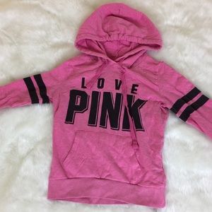 PINK VICTORIES SECRET PULLOVER HOODIE SWEATSHIRT